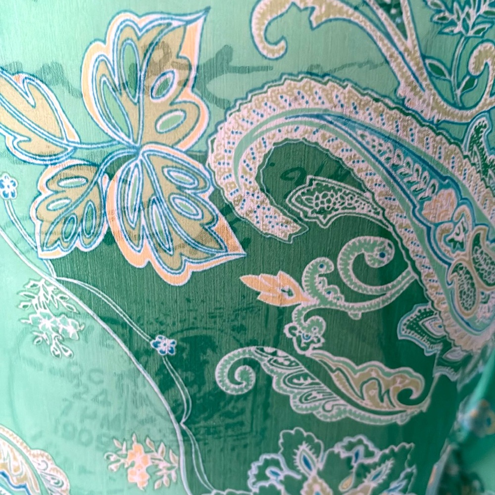 Susan Graver Sheer Paisley, Floral Blouse. NWOT - Picture 3 of 5